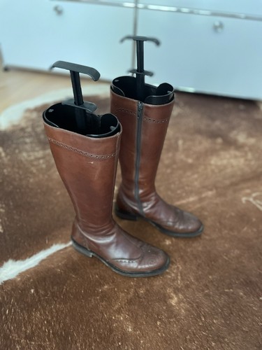 Stiefel mit loch muster braun - mit,