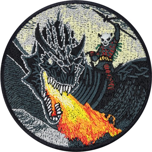 Drachen aufnäher schwarzer - drachen,
