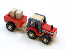 Traktor mit Anhänger Heu Heuballen spielen Trecker Bauernhof Transporter neu Heu