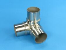 Edelstahl Geländer Handlauf Ø 48,3 mm 3 Wege Verbinder Ecke Rundrohr V2A Fitting