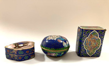 Konvolut Cloisonne Deckeldose