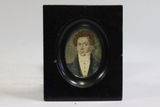 Biedermeier Herrenbildnis Portrait Miniaturmalerei um 1820/30 (GV295)