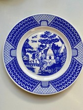 Teller - blau/weiß - Gladstone Pottery Museum 1985 - ca. 23 cm