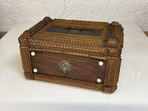 Antike nussbaum schatulle - antike,