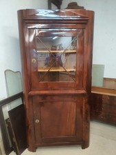 Biedermeier Eckvitrine in