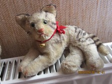 Katze Fiffy von Steiff - Selten ca. 17 cm lang 50er Jahre- gut erhalten ￼