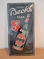 Blechschild drink becks - blechschild,