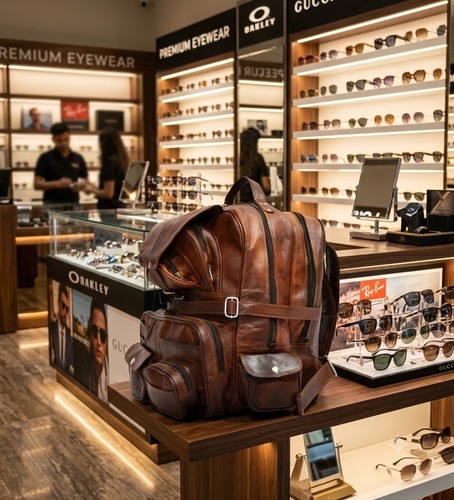 Herren echt leder rucksack - leder,