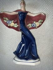 Antikes Porzellan deutsche Katzhütte Hertwig Art Deco Tänzerin Dame Frau Flapper