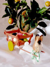 DDR Oster Hase zum befüllen mit Wagen und Ostereiern- Plaste Füllhase  28 cm