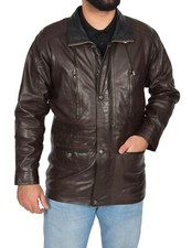 Herren Parka Echtleder Jacke