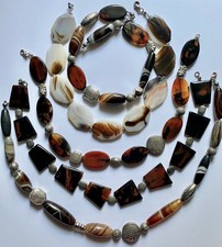 Konvolut 5 Achat Ketten