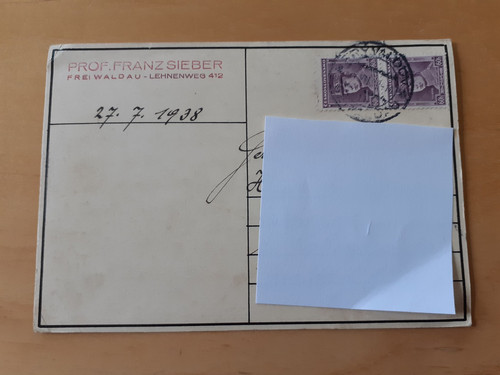 Karte eines professors - karte,