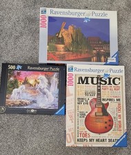 Puzzle Ravensburger 1000 Teile und 500 Teile 3er Set verschiedene Motive