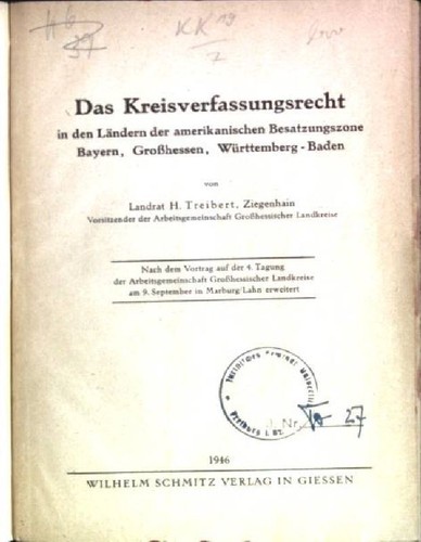 Das kreisverfassungsrecht - das, in