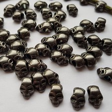 Großlochperlen 50 x Totenkopf