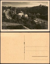 Ansichtskarte Rochsburg-Lunzenau Bahnhof Fabrik Schloß 1924