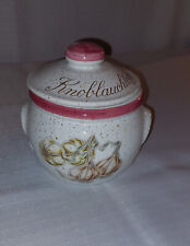 Keramik Knoblauchtopf , Vorratsdose mit Deckel.