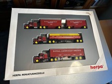Herpa 1:87 H0 #181365 3x LKW Royal American Shows US Trucks Sattelzug in OVP GTS