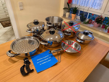 Bavaria Dietetic 7-teiliges Kochtopf Set mit Zubehör Edelstahl THERMIC-AL