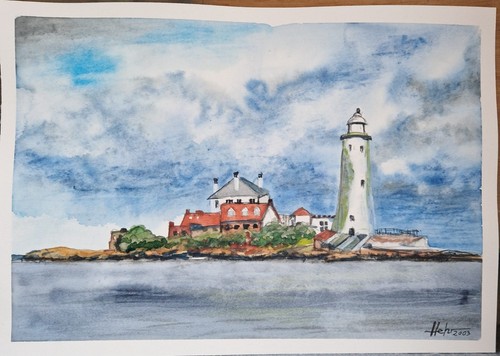 Aquarellbild gebraucht 24 - gebraucht, 34