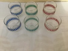 6 X ANTIKE KLEINE GLÄSER CA. 60ER JAHRE SCHNAPSGLÄSER LIKÖRGLÄSER