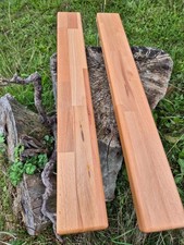 1 von 2 Buchenplatte 800mm x 100mm x 40mm Buche Leimholz Platte massiv TOP gebr.