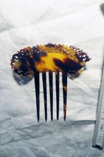 HAARKAMM alt Steckkamm Schildpatt? ca. 10,5  cm Höhe Breite: ca. 10 cm