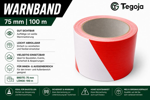 Warnband rot weiß - warnband,