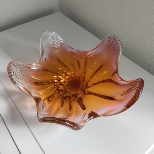Orange murano glas schale - 🏺,