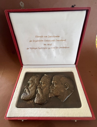 Ddr bronze plakette - ddr,