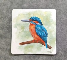 Handgemalter Mini Eisvogel in