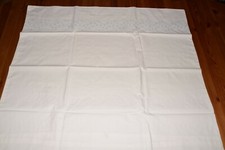 Altes Paradekissen Kopfkissen Kissenbezug mit blaue Stickerei (4185)