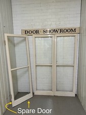 Gebrauchte französische Einzeltüren aus Glas Holz 1752 oder 1746 x 1185 mm