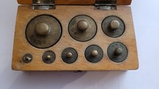 Messinggewichte holzbox - , messinggewichte,