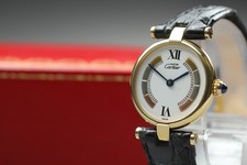 [N NEUWERTIG mit Box] CARTIER Must Vermeil 925 Gold 590004 Quarz Damen aus JAPAN