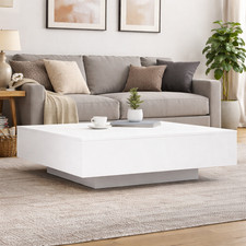 LED Couchtisch Weiß 100x100