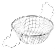 FRITTIERSIEB OZ Ø 23 cm KORB zum FRITTIEREN VERZINKT FRITEUSEKORB Frittierkorb