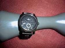 Fossil Coachman NATE FS4662IE schwarz Herren Armband-Uhr Chronograph 50m Metallb