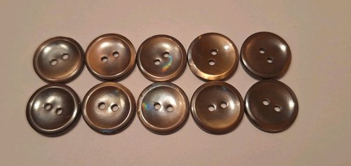 Perlmutt knöpfe braun - 10,