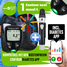 CONTOUR NEXT Neu mmoL/L  +Stechhilfe Diabetes+Lanzetten Blutzuckergerät ⭐⭐⭐⭐⭐