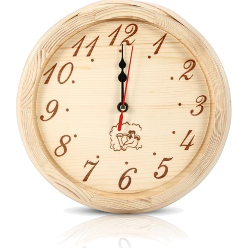 Holzwanduhr saunazubehör holz - saunazubehör,