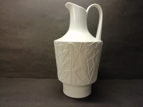 Weiße relief vase - weiße,