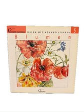 Blumen Malen mit Aquarellfarben