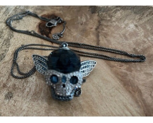 Swarovski blauer totenkopf mit - swarovski,