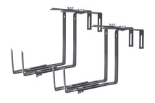 2x Balkonkastenhalter grau Blumenkastenhalter Balkonkastenhalterung Halterung