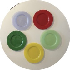 5 x Dibbern Glas Teller Platte Obstteller Servierteller Servierplatte