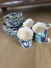 Gmundner Keramik Kaffeegedeck 6-teilig Wasserfall