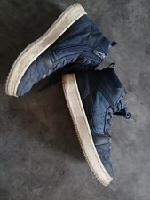 Zara 35 Hohe Geschlossene Sneaker Style mit Reißverschluss  Blau Weiß