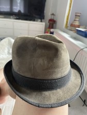 Herren Leder Hut Gr.55 Vintage so gut wie neu 